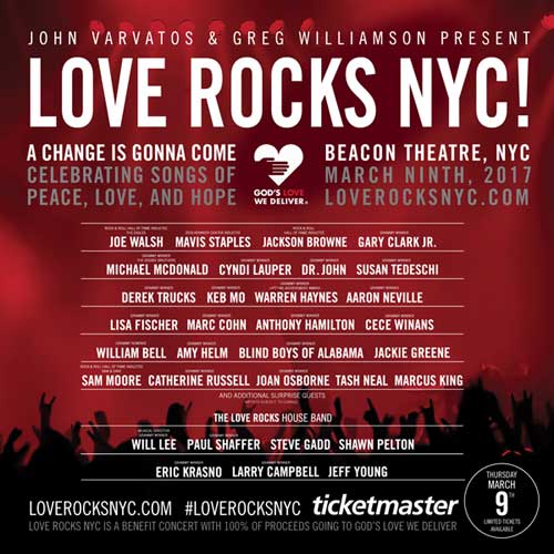 John Varvatos and Greg Williamson Present “LOVE ROCKS NYC! A Change