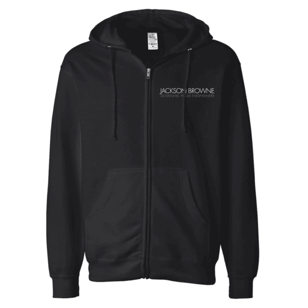 Downhill From Everywhere Zip Hoodie [Black] | JacksonBrowne.com